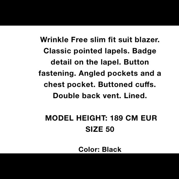 Zara Black Suit 44&32 - Picture 8 of 8